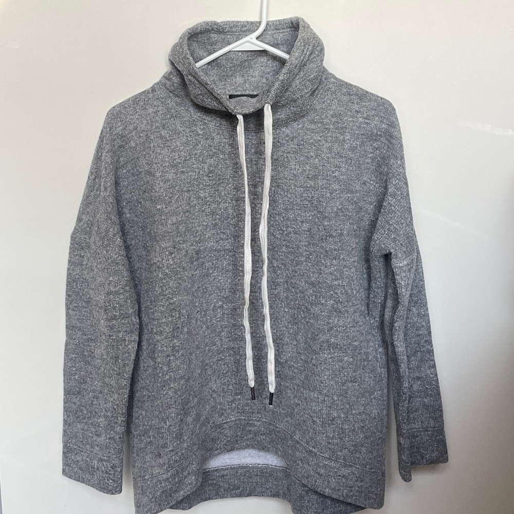 J. Crew Grey Drawstring Collar Sweatshirt